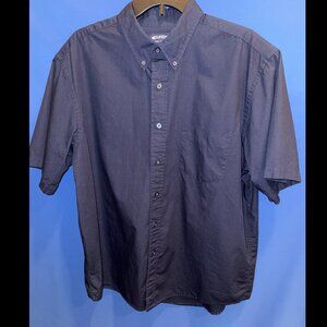 Puritan Navy Blue Short Sleeve Men's Shirt - Large